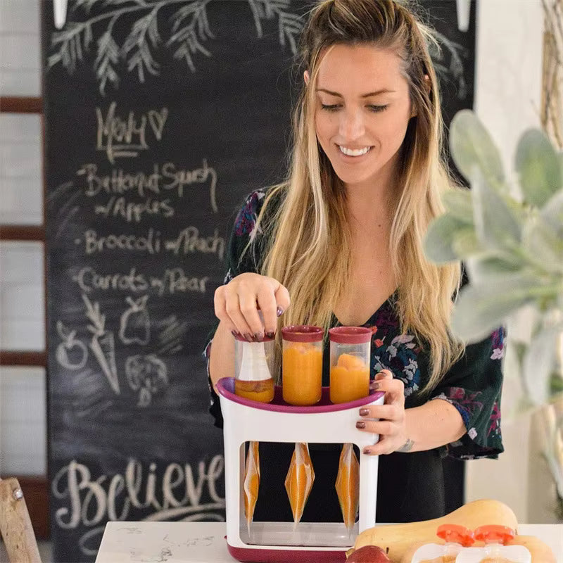 Repas bébé variés préparés avec Pouchou